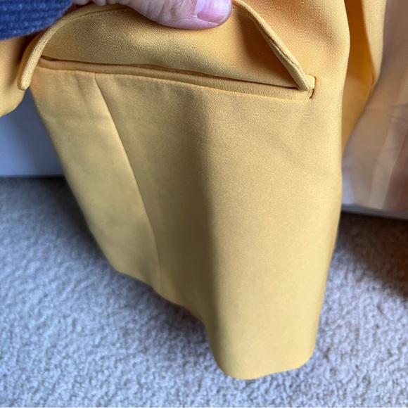 Zara Basic Golden Yellow Long Blazer sz XL - Picture 6 of 11